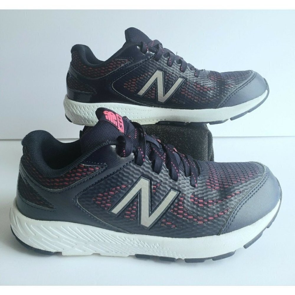 New Balance KJ 519 Girls Blue/Pink Low Top Running Sneakers Youth Size 5